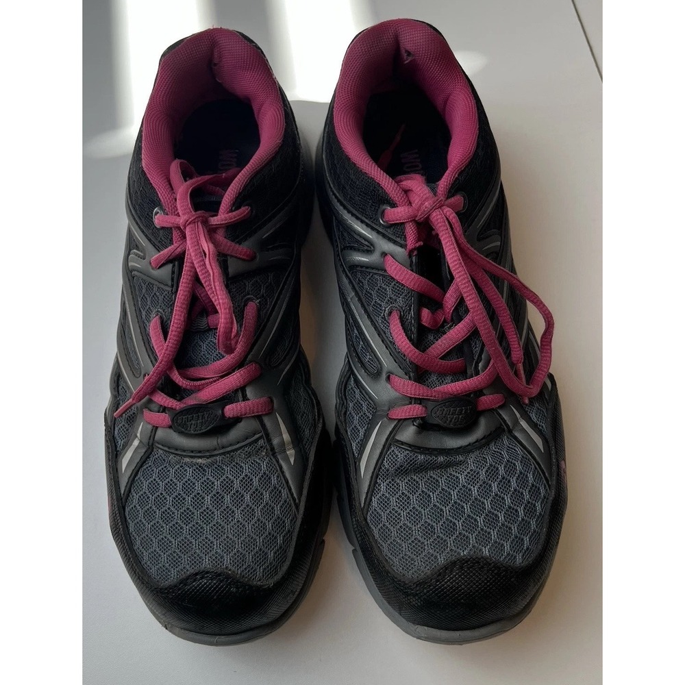 WOLVERINE JET STREAM WOMENS GRAY & PINK CARBON MAX SAFTY TOE WORK SNEAKERS 8.5M